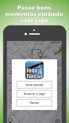 Fim de partida, com Nova partida e Encerrar o jogo